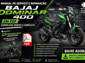 Manual de serviço e reparo da Bajaj Dominar 400 em PDF com torque, manutenção e diagramas elétricos