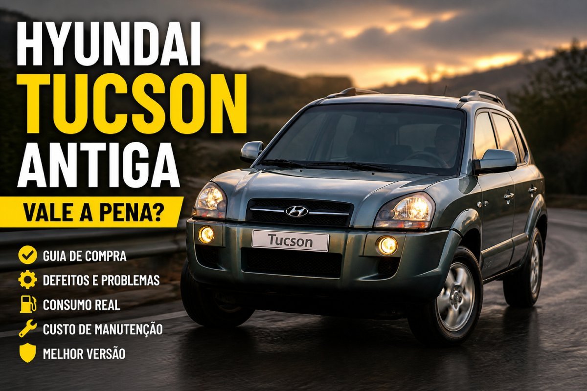 Hyundai Tucson antiga de frente original em guia de compra