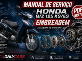 Manual de serviço Honda Biz 125 KS ES embreagem e seletor de marchas em PDF