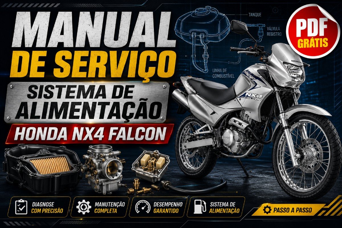 Manual de serviço Honda NX4 Falcon sistema de alimentação em PDF