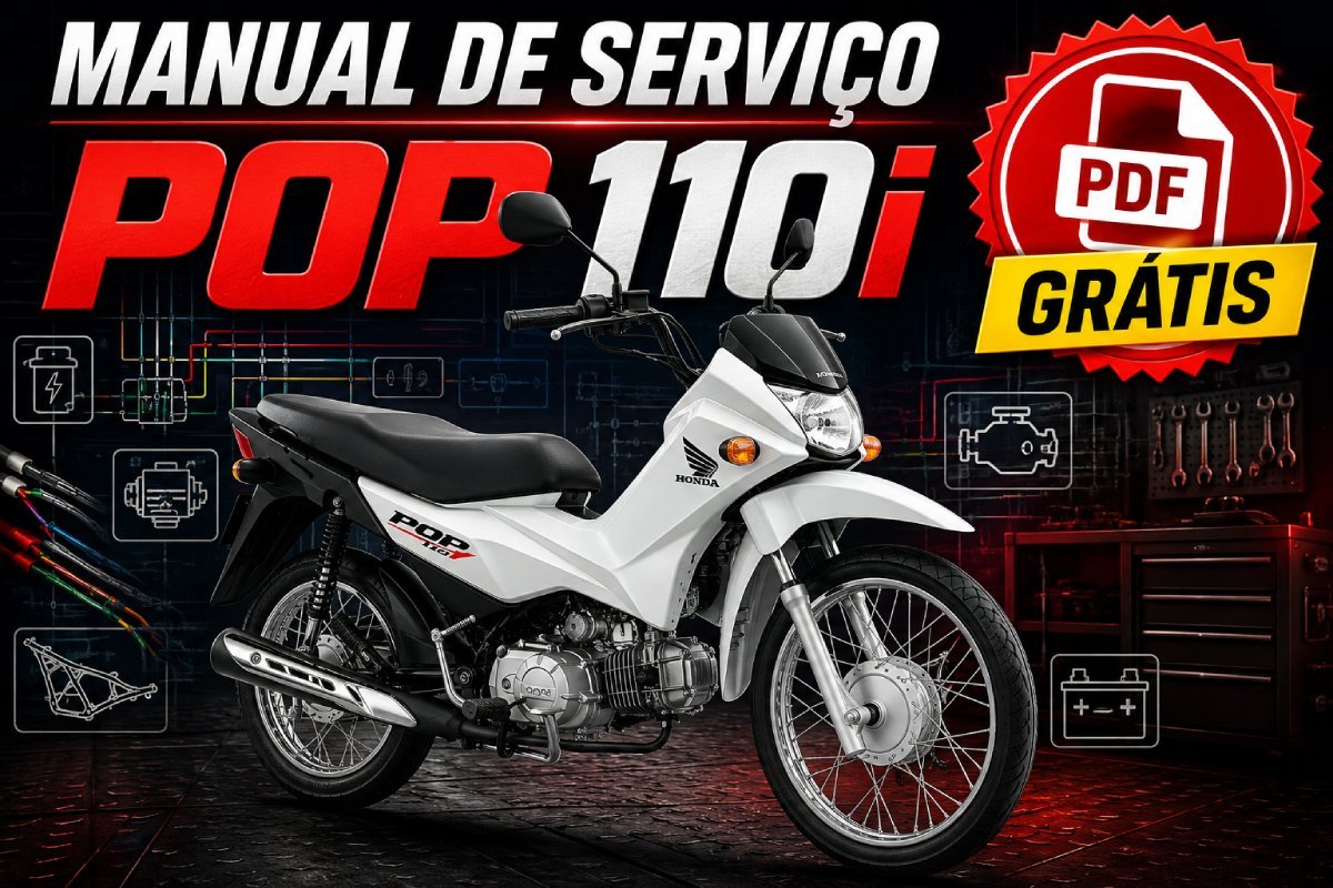 Manual de serviço Honda Pop 110i em PDF com manutenção, motor, chassi e sistema elétrico
