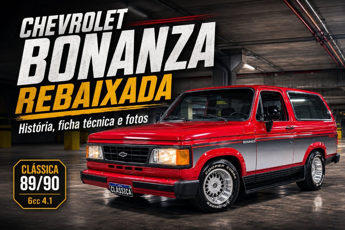 Chevrolet Bonanza rebaixada ano 1989/1990 com rodas BBS e pneus Cooper Cobra