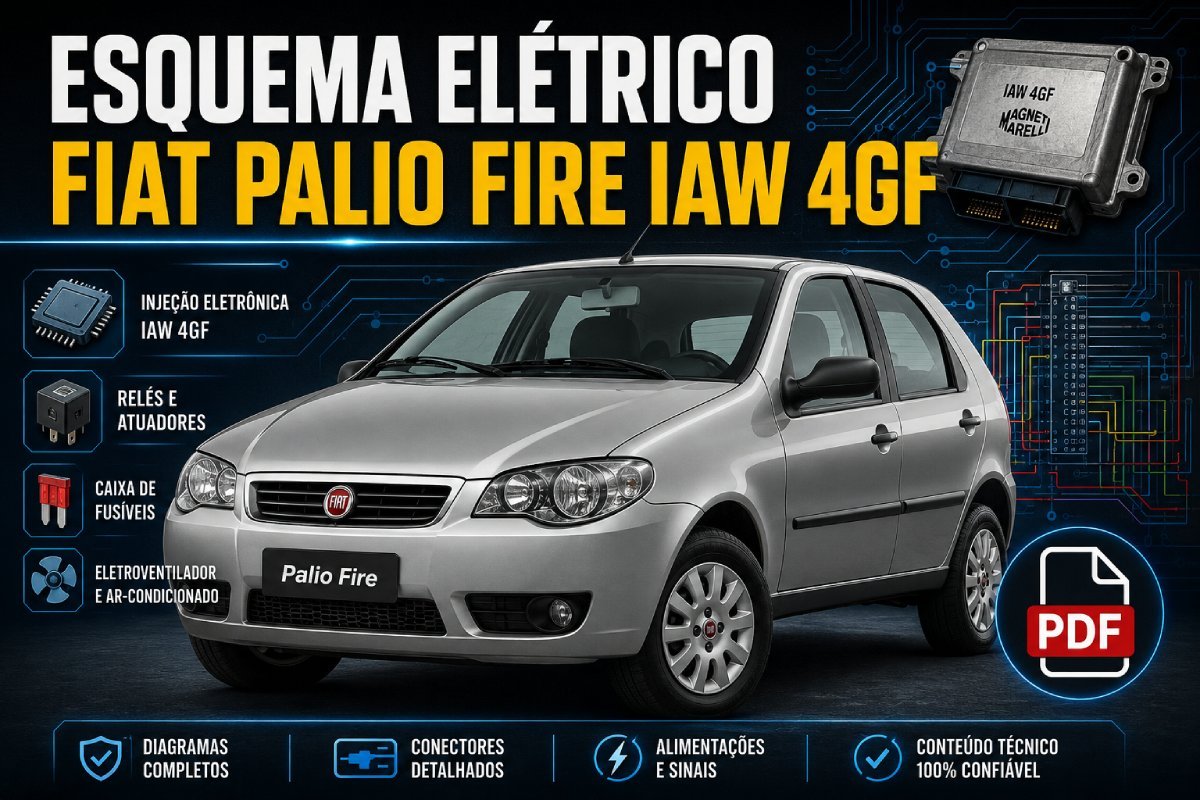 Esquema elétrico Fiat Palio Fire IAW 4GF em PDF