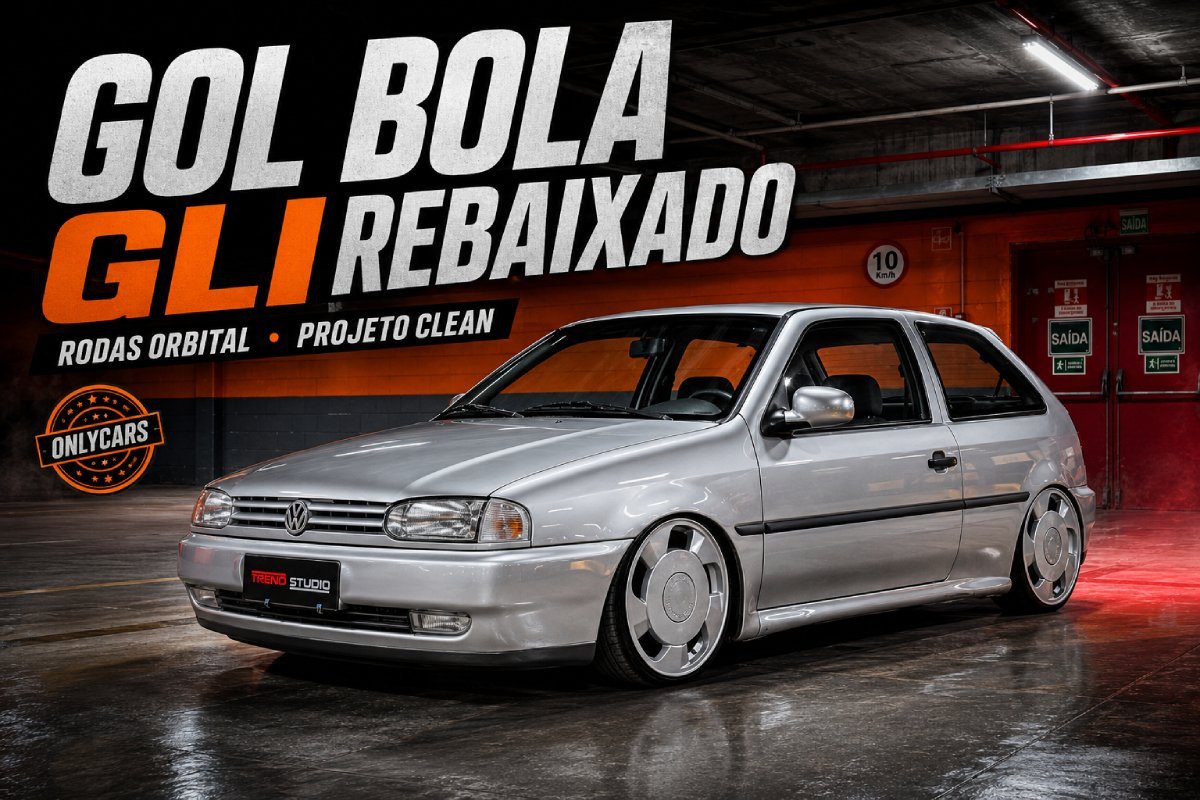 Gol Bola GLI rebaixado prata com rodas Orbital