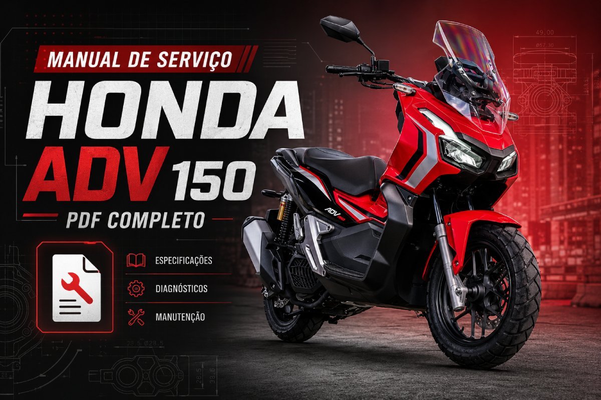 Manual de Serviço Honda ADV 150 PDF com óleo, PGM-FI, ABS, elétrica e manutenção