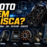 Moto sem faísca com vela bobina CDI estator pulsadora e chicote