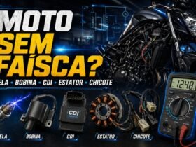 Moto sem faísca com vela bobina CDI estator pulsadora e chicote