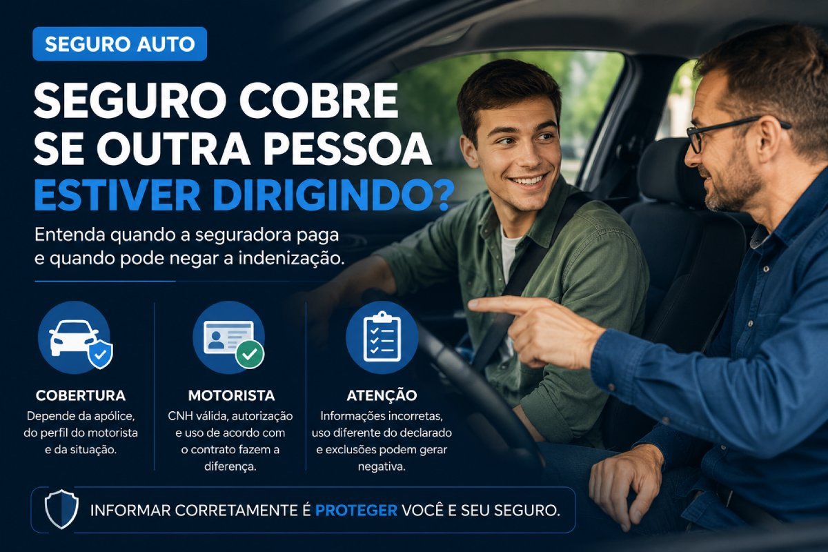 Seguro cobre se outra pessoa estiver dirigindo o carro