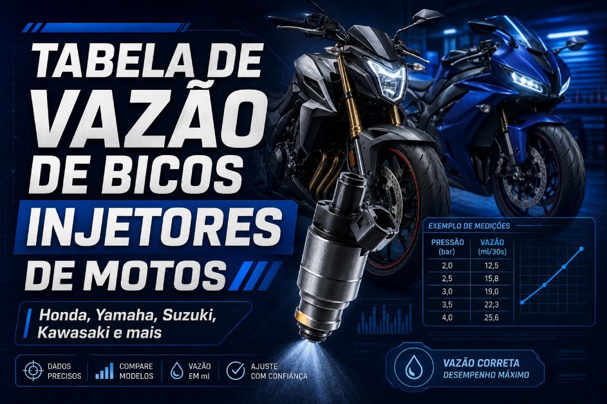 Tabela de Vazão de Bicos Injetores de Motos