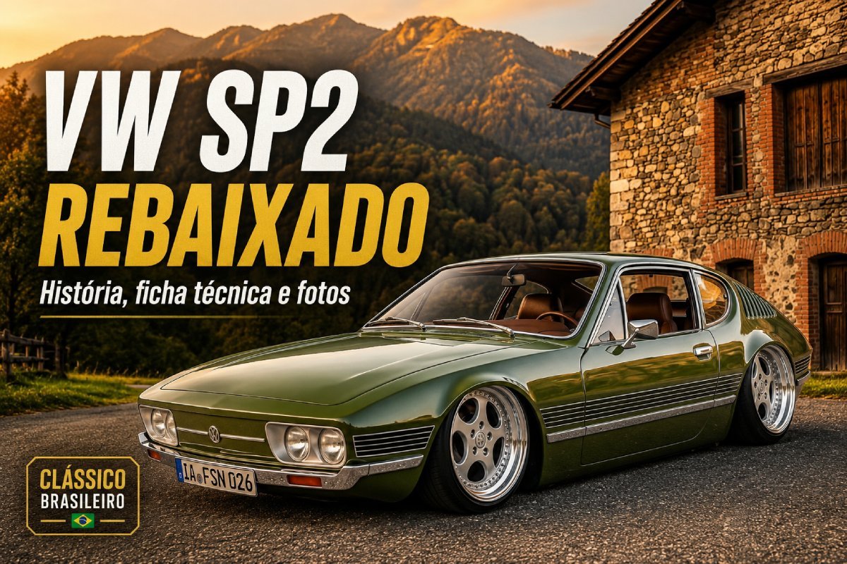 Volkswagen SP2 rebaixado verde — fotos do projeto e história do esportivo brasileiro