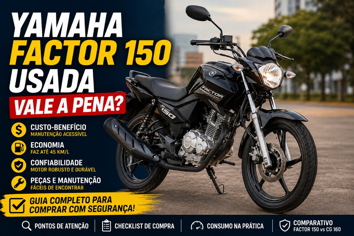 Yamaha Factor 150 usada vale a pena como moto econômica para cidade e trabalho