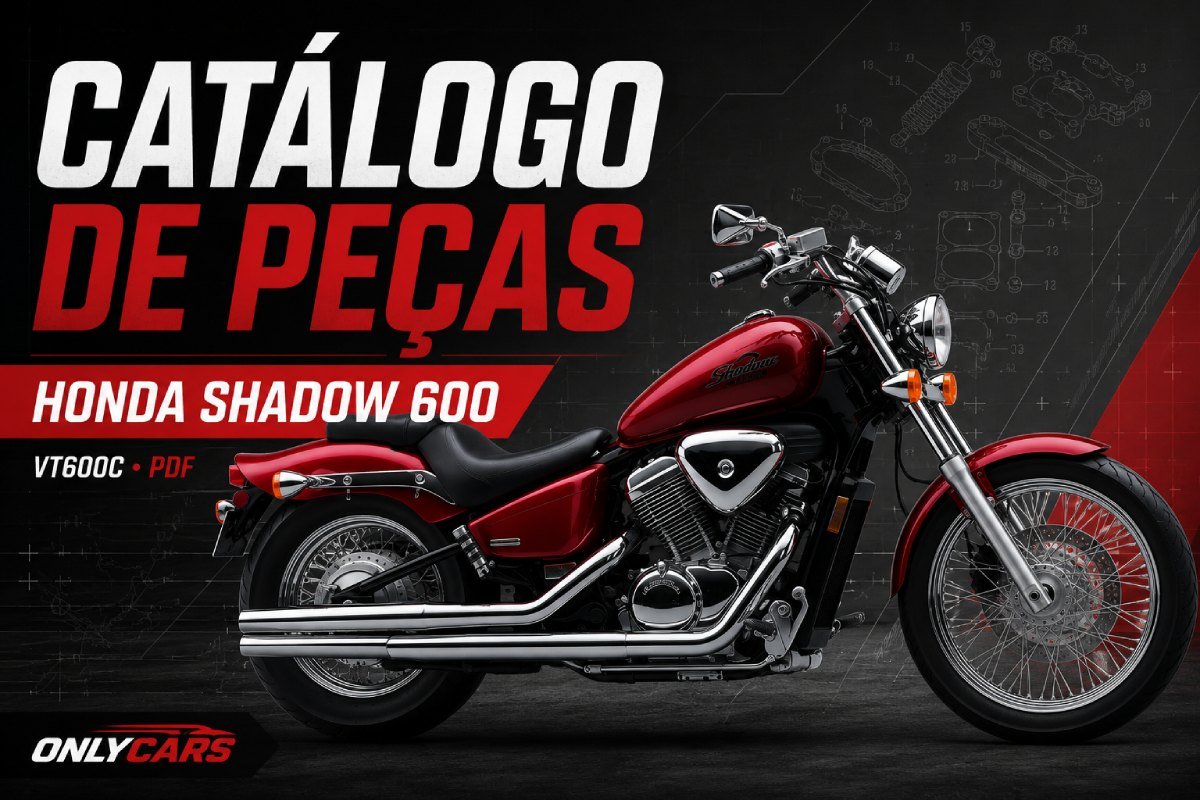 Catálogo de peças Honda Shadow 600 VT600C em PDF