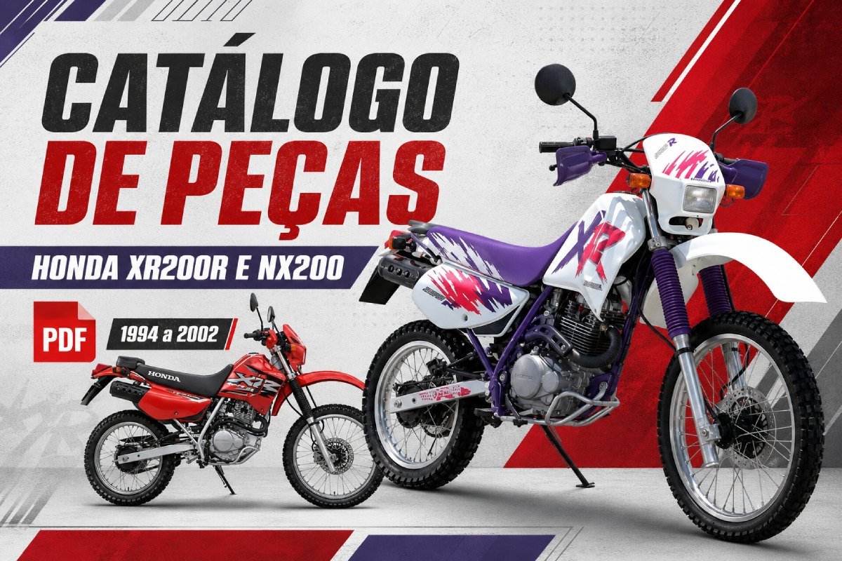 Catálogo de peças Honda XR200R e NX200 em PD
