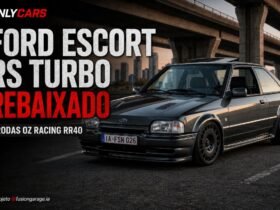 Ford Escort RS Turbo rebaixado com rodas OZ Racing RR40