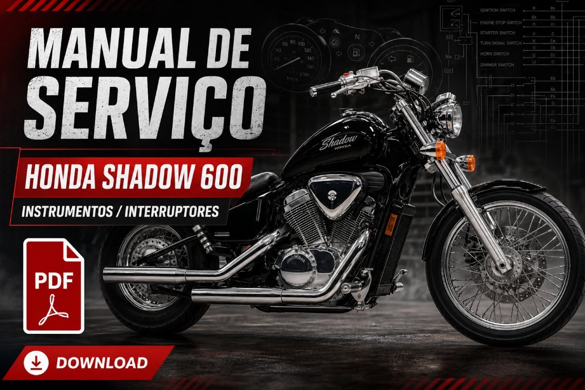 Manual Honda Shadow 600 instrumentos e interruptores em PDF