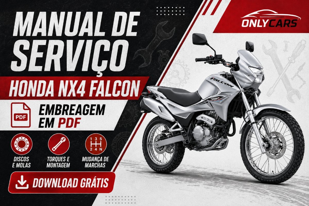 Manual de serviço Honda NX4 Falcon embreagem em PDF