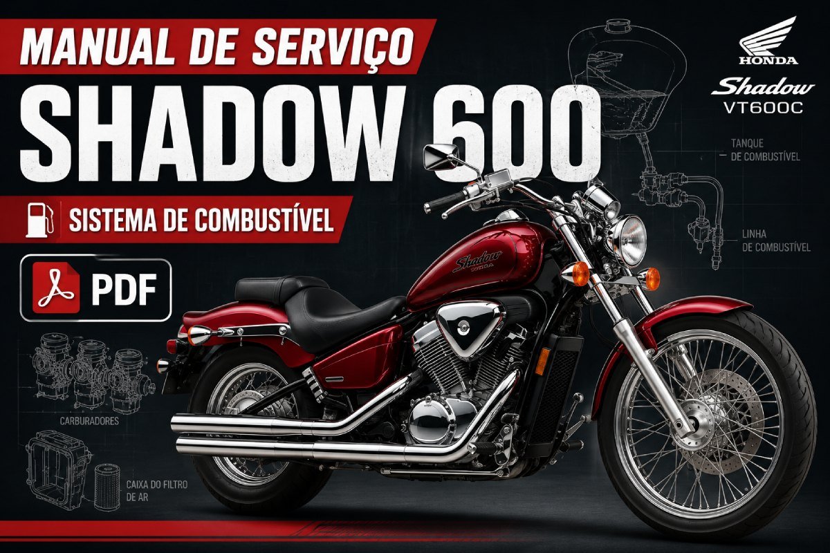 Manual de serviço Honda Shadow 600 sistema de combustível em PDF