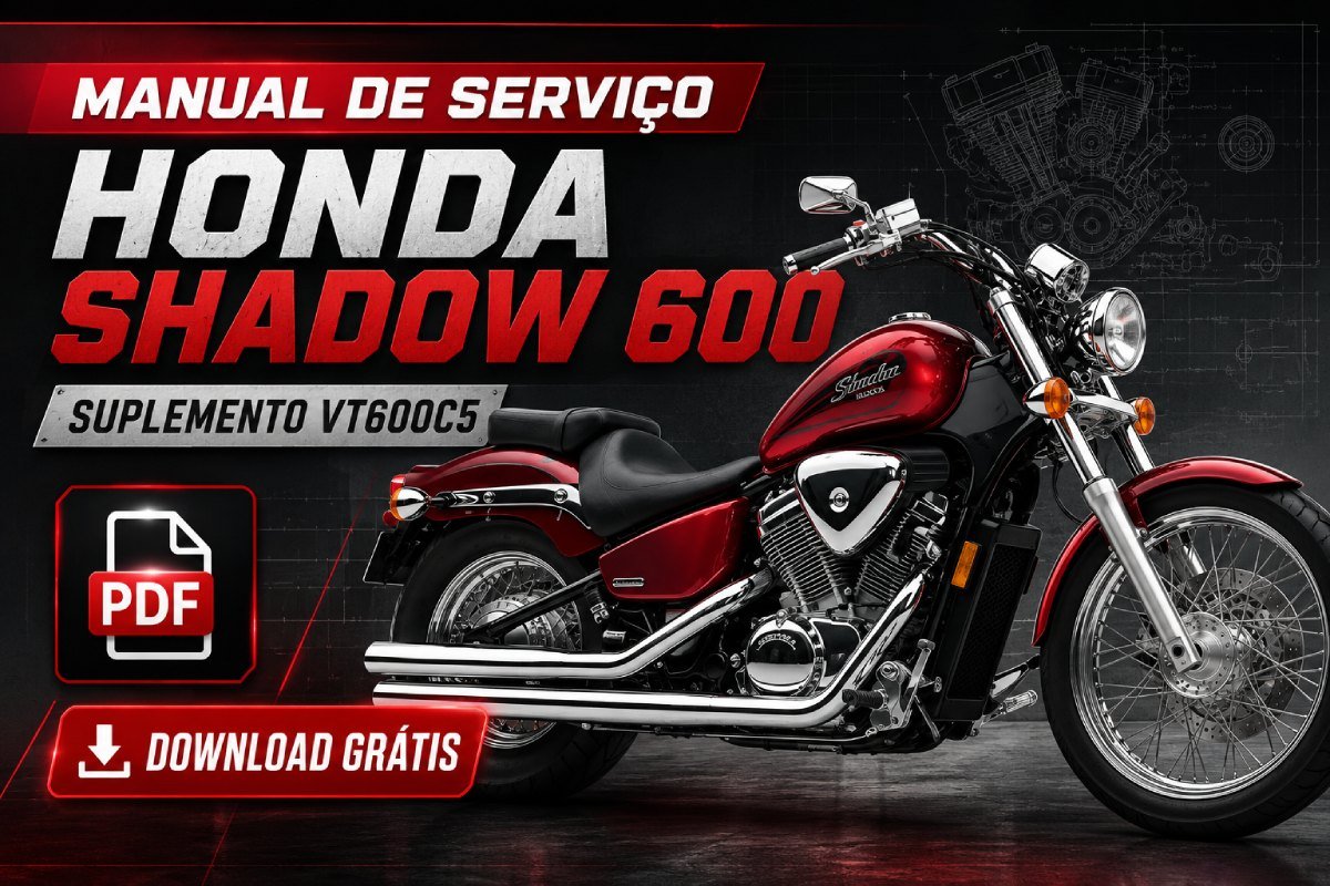 Manual de serviço Honda Shadow 600 VT600C5 suplemento em PDF
