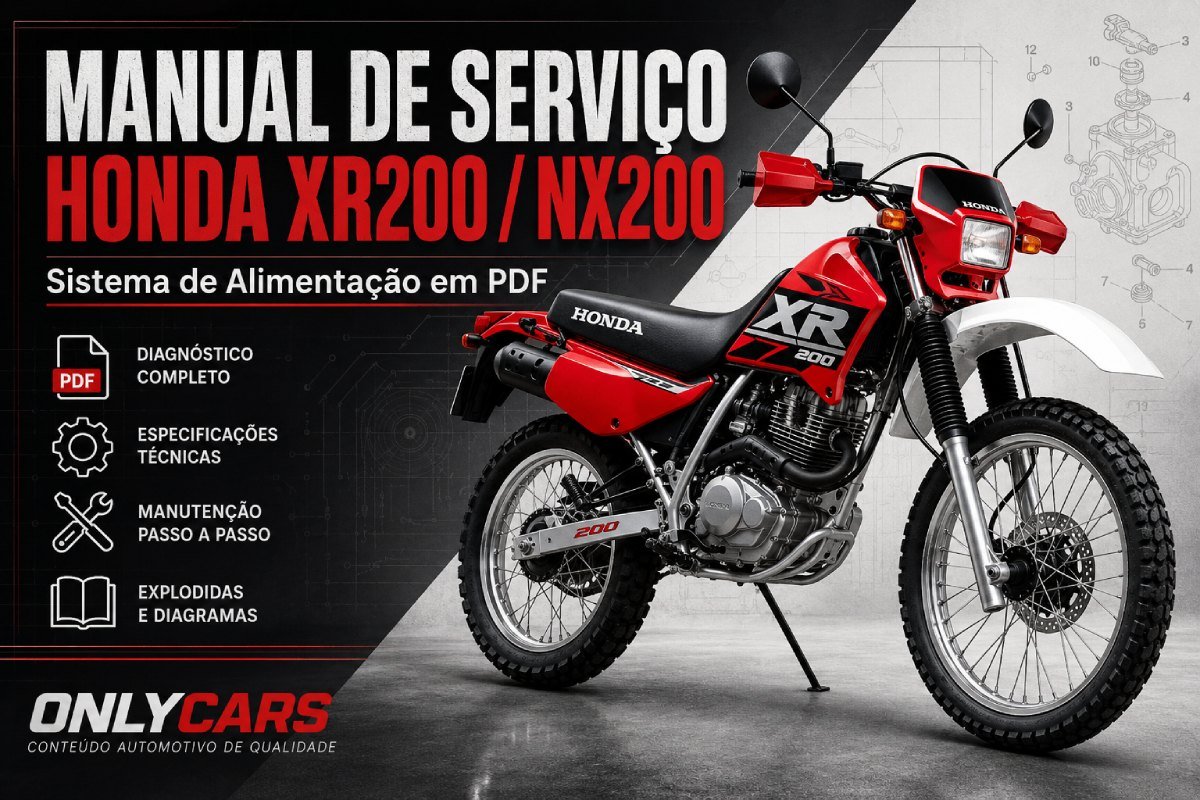 Manual de serviço Honda XR200R e NX200 sistema de alimentação