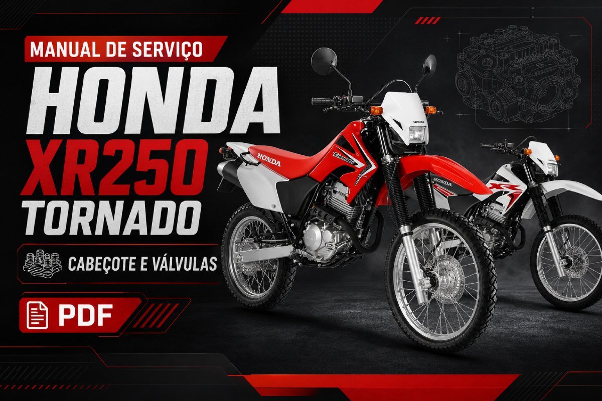 Manual de serviço Honda XR250 Tornado cabeçote e válvulas PDF