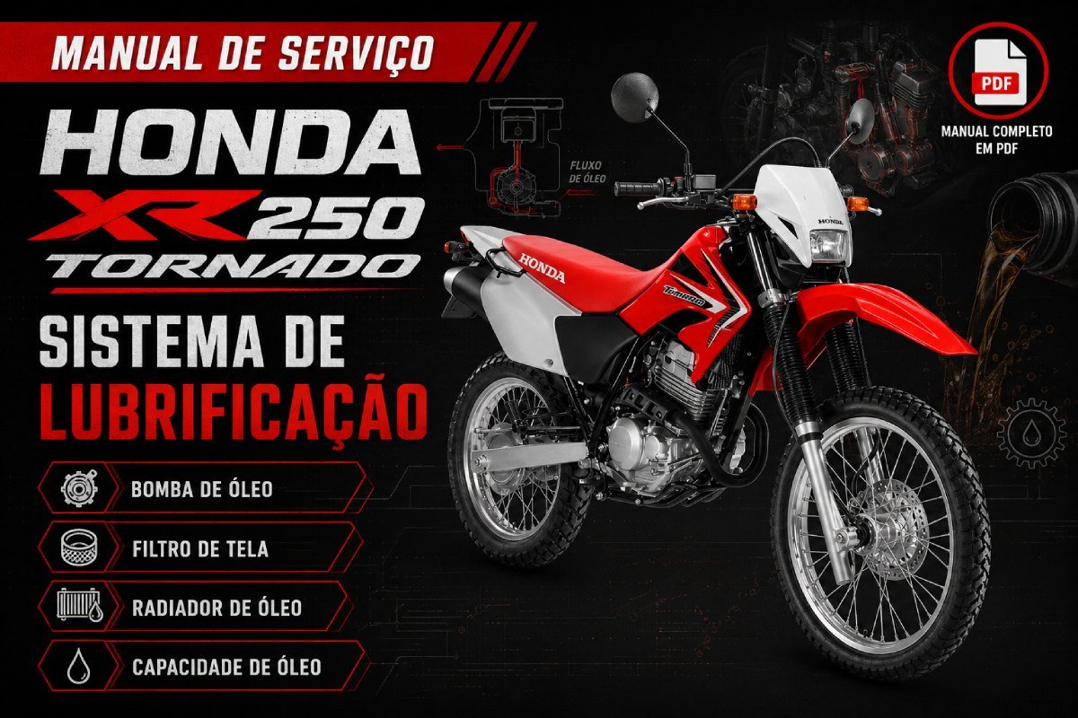 Manual de serviço Honda XR250 Tornado sistema de lubrificação PDF