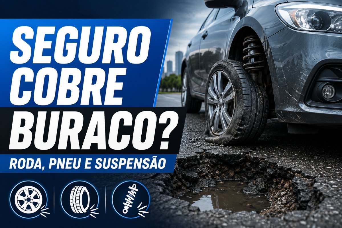 Seguro cobre danos causados por buraco na rua em roda, pneu e suspensão