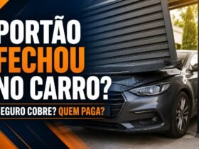 Seguro cobre quando o portão da garagem fecha no carro