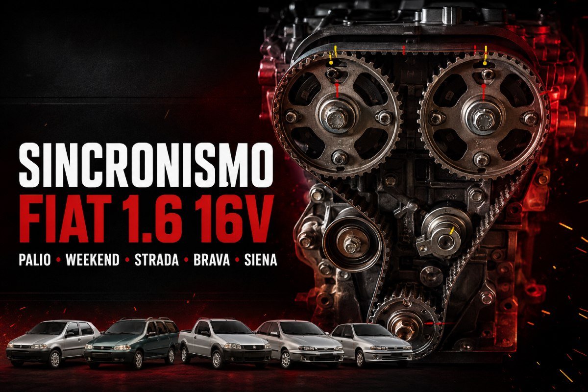Sincronismo e ponto do motor Fiat 1.6 16V de Palio, Weekend, Strada, Brava e Siena