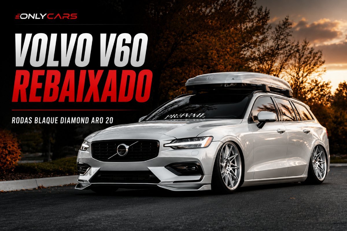 Volvo V60 rebaixado com rodas Blaque Diamond aro 20