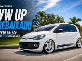 VW Up Speed rebaixado com rodas Volcano Authentic aro 17