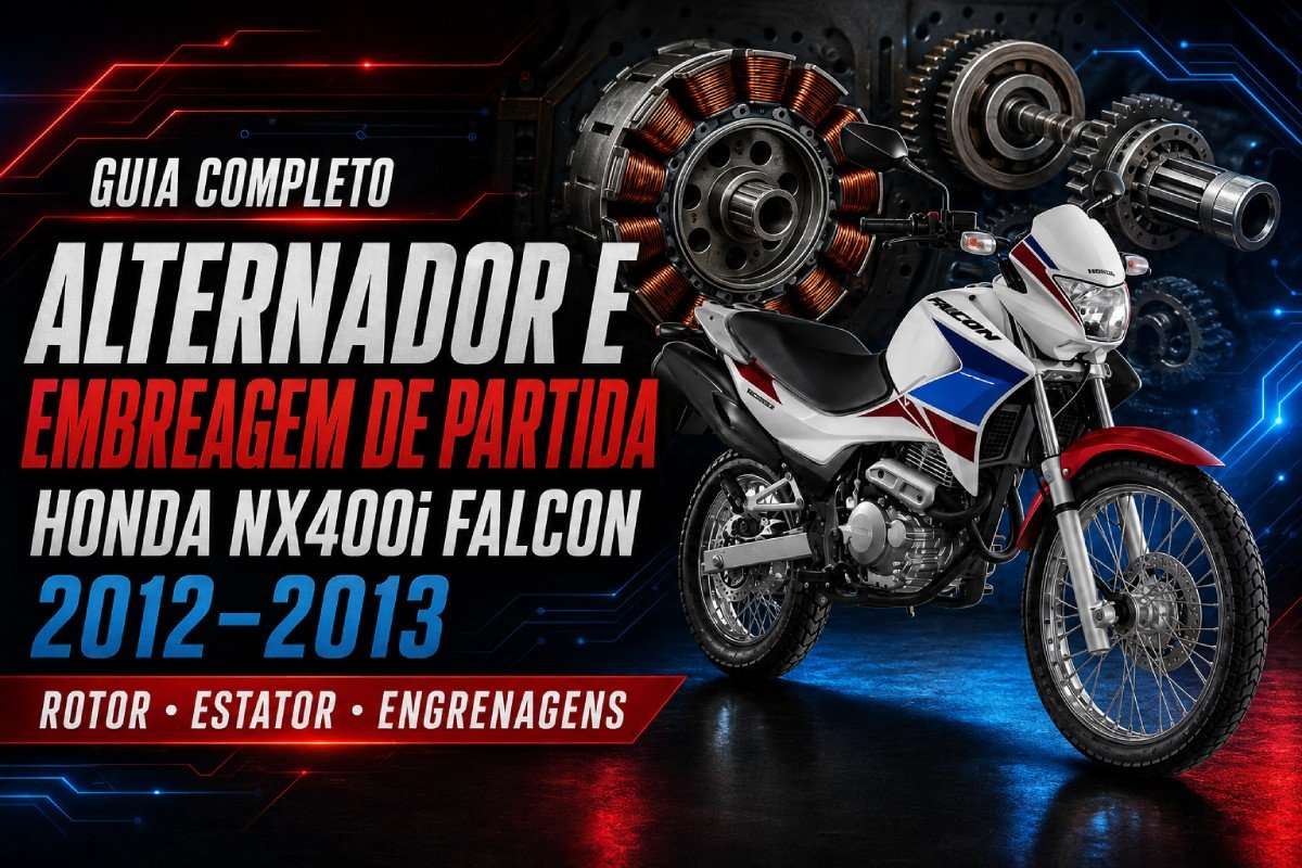 Alternador e embreagem de partida Honda NX400i Falcon