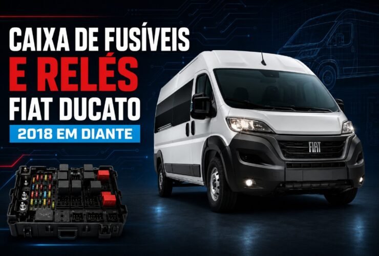 Caixa de fusíveis e relés da Fiat Ducato 2018 em diante