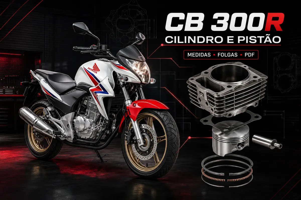 Manual de Serviço Honda CB300R – Cilindro e Pistão