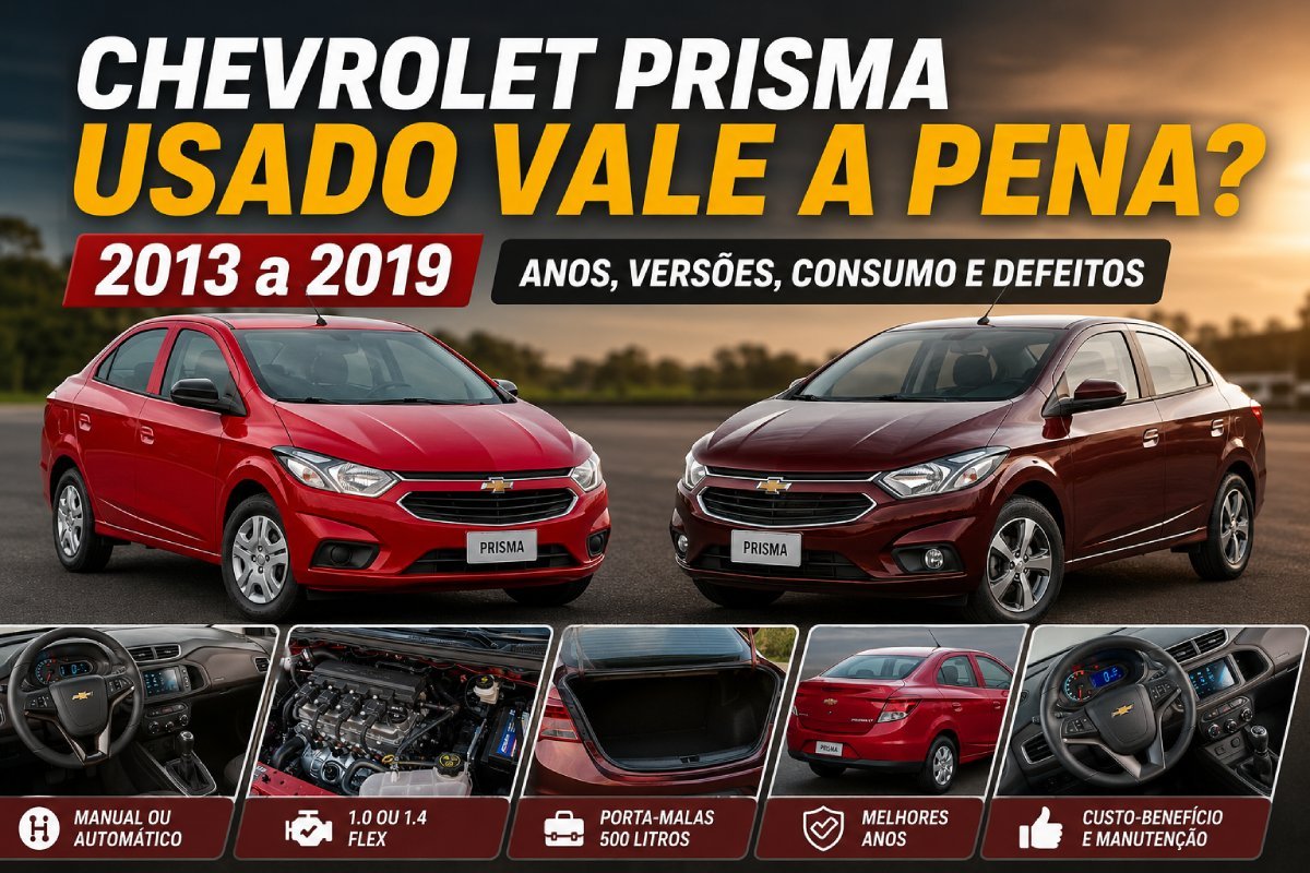 Chevrolet Prisma usado 2013 a 2019 nas duas fases do modelo