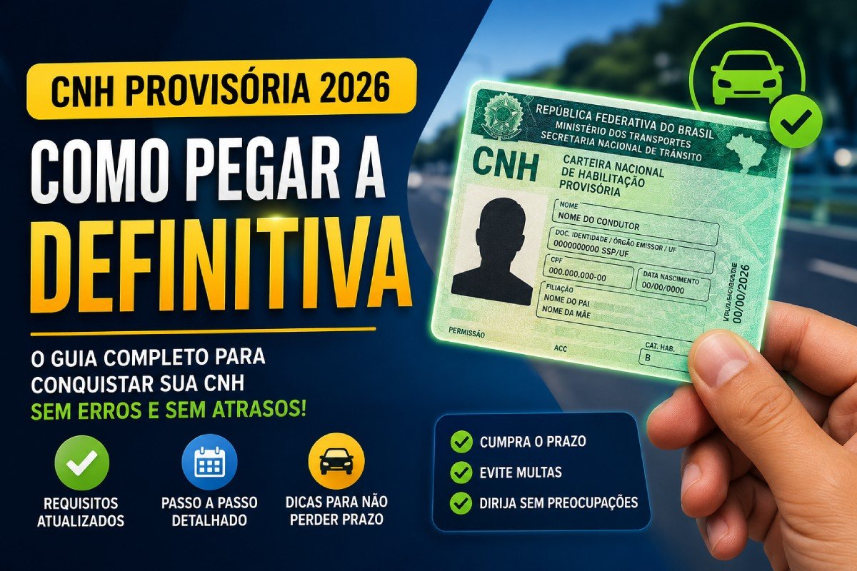 CNH provisória 2026: como pegar a definitiva e evitar perder a PPD