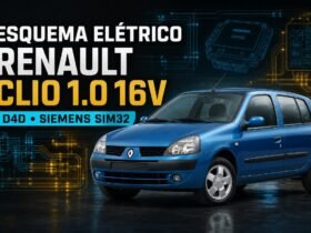 Esquema elétrico Renault Clio 1.0 16V D4D com central Siemens SIM32
