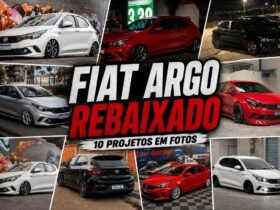 Fiat Argo rebaixado em diferentes projetos com rodas esportivas