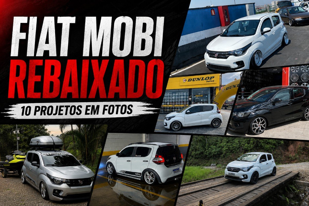 Fiat Mobi rebaixado em coletânea com 10 projetos modificados