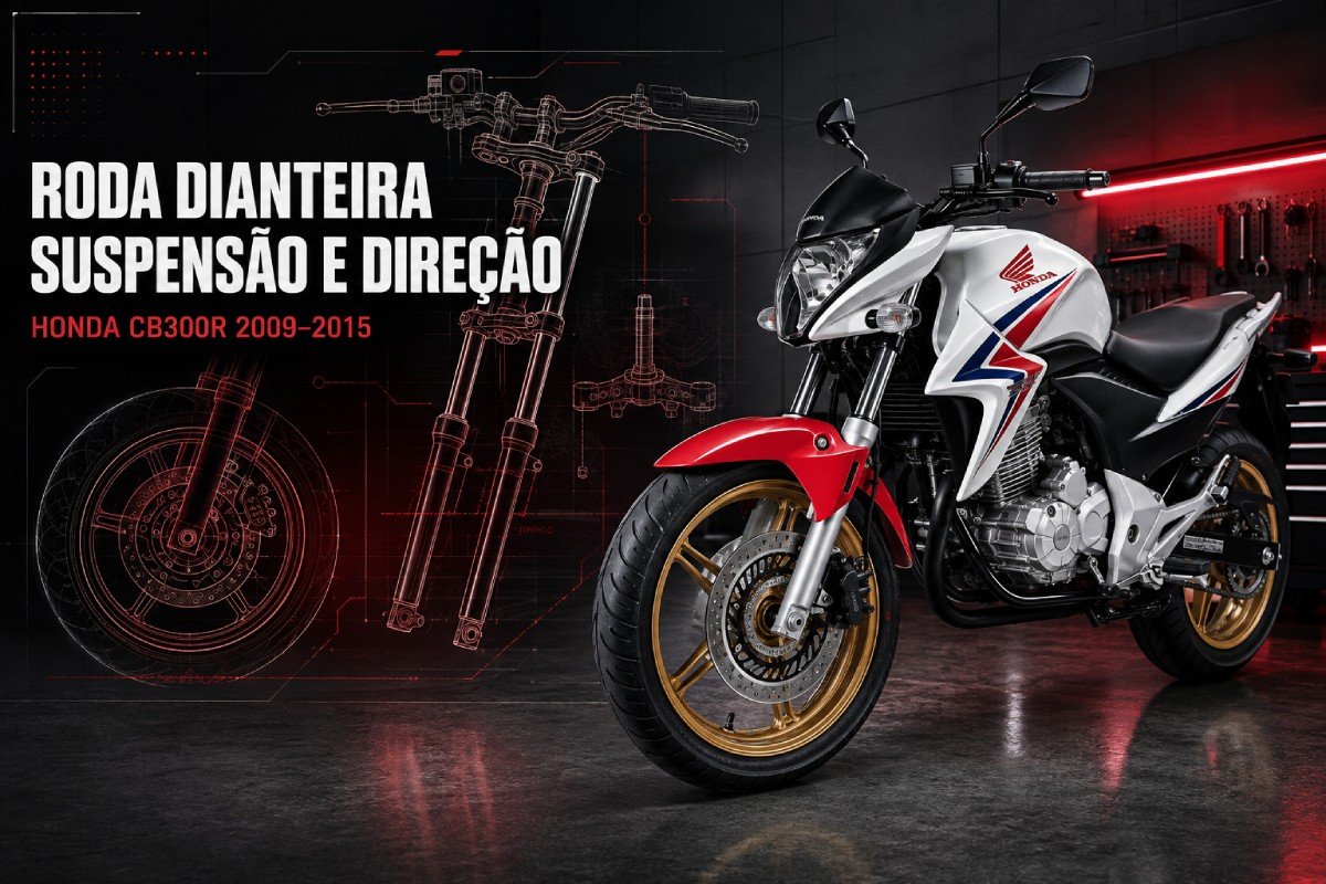 Manual de Serviço Honda CB300R – Roda Dianteira, Suspensão e Direção