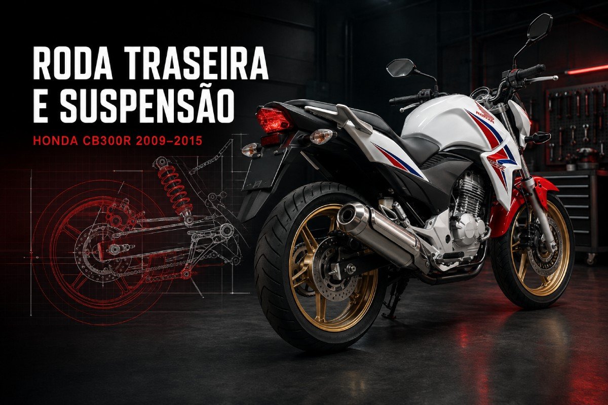 Manual de Serviço Honda CB300R – Roda Traseira e Suspensão