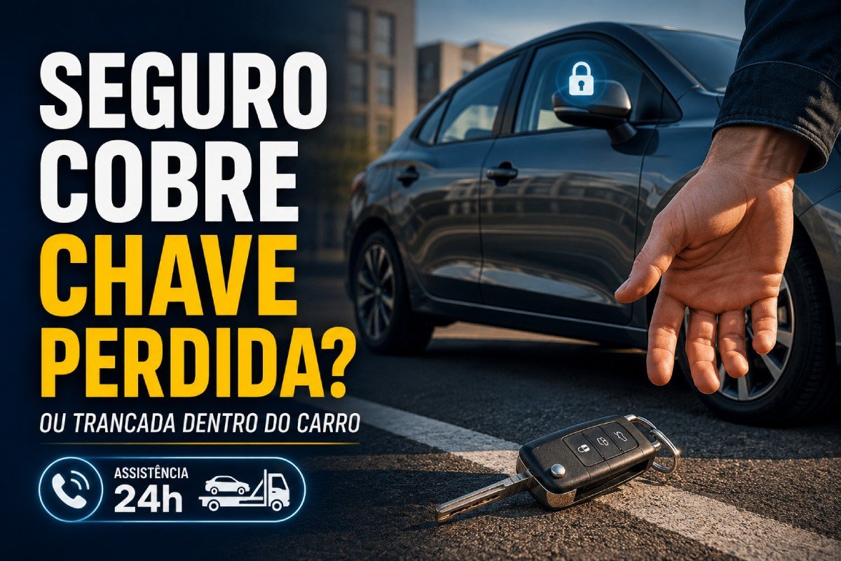 Seguro cobre chave perdida ou trancada dentro do carro