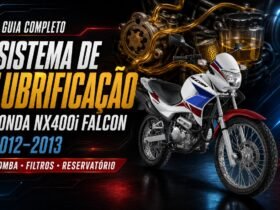 Sistema de lubrificação da Honda NX400i Falcon 2012/2013 com bomba, filtros e reservatório