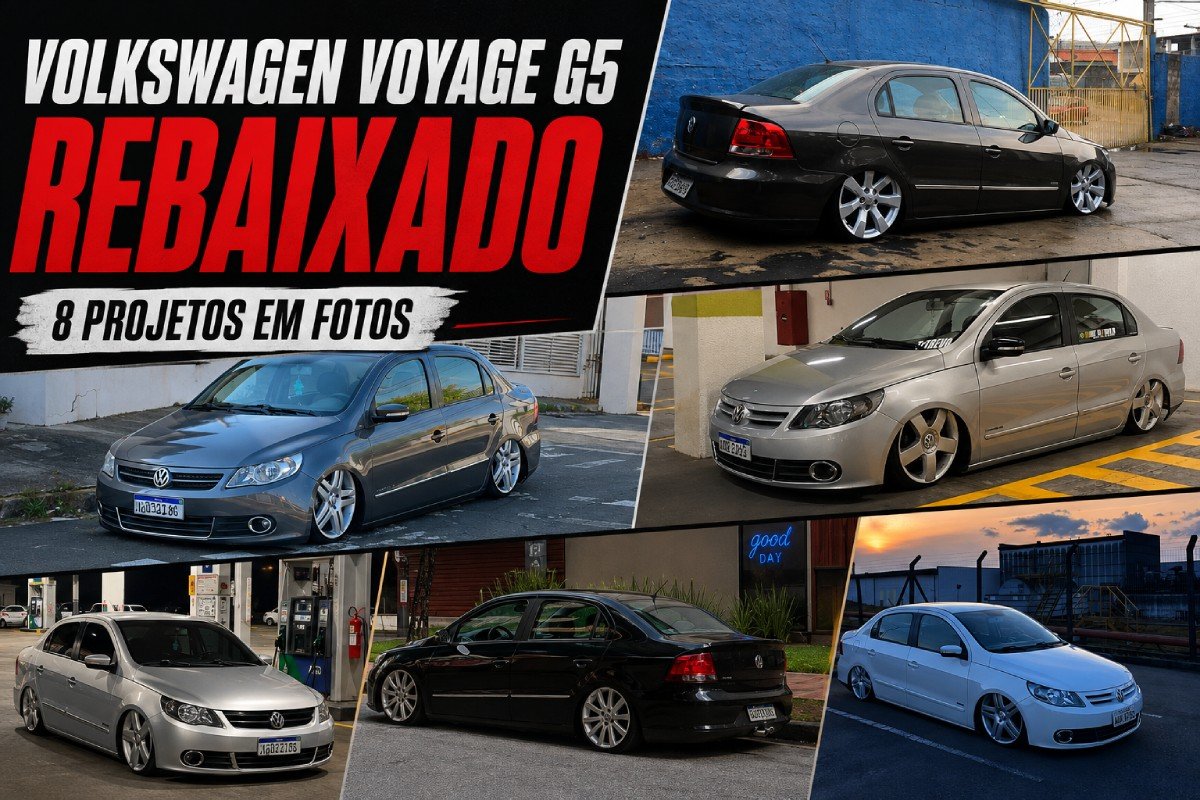 Volkswagen Voyage G5 rebaixado em coletânea com 8 projetos personalizados