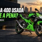 Kawasaki Ninja 400 usada verde e preta em guia de compra dos modelos 2019 a 2024