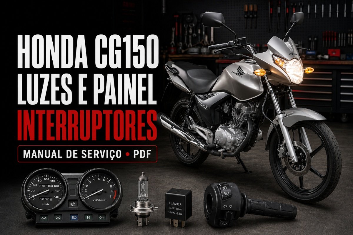Luzes, painel e interruptores elétricos da Honda CG150 Titan