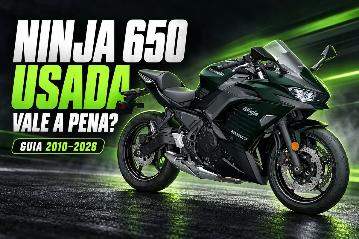 Kawasaki Ninja 650 usada em guia de compra dos modelos 2010 a 2026