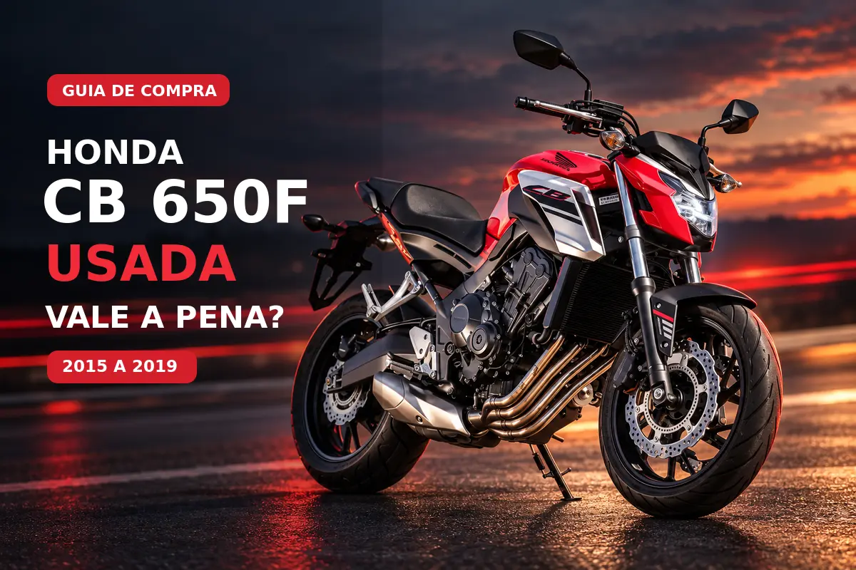 Honda CB 650F usada vermelha no guia de compra dos modelos 2015 a 2019