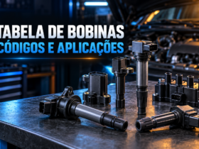 Tabela de bobinas de ignição NGK com códigos e aplicações para carros
