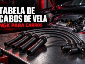 Cabos de vela automotivos com chamada para a tabela NGK para carros