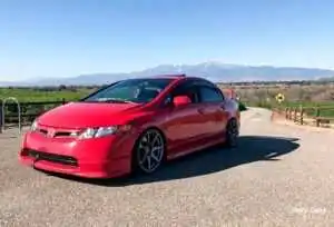 honda-civic-rebaixado-vermelho